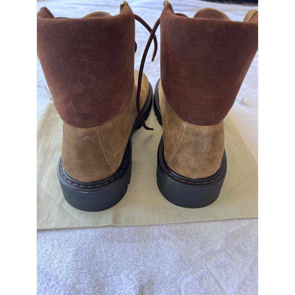 Loewe Sierra Combat Boots Tobacco Brown Suede Lug Sole Men’s Luxury EU 44 - Picture 6 of 8